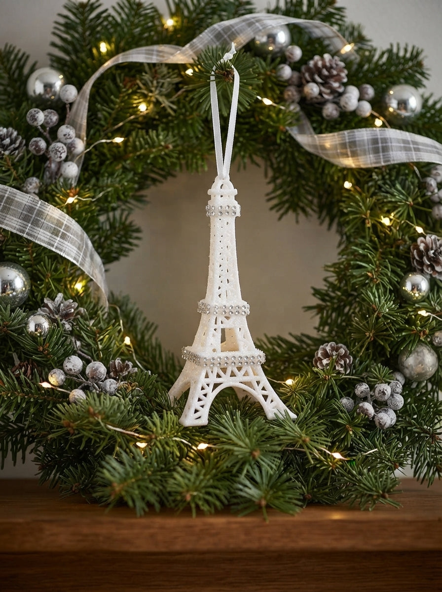 Paris Lumière Eyfel Kulesi Yılbaşı Ağaç Süsü - 15 CM