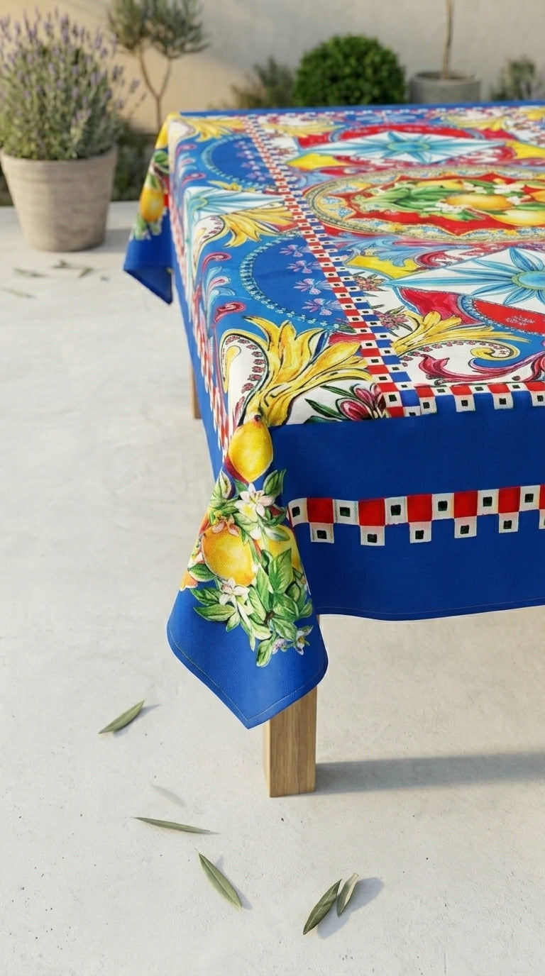 Solea Azure Tablecloth