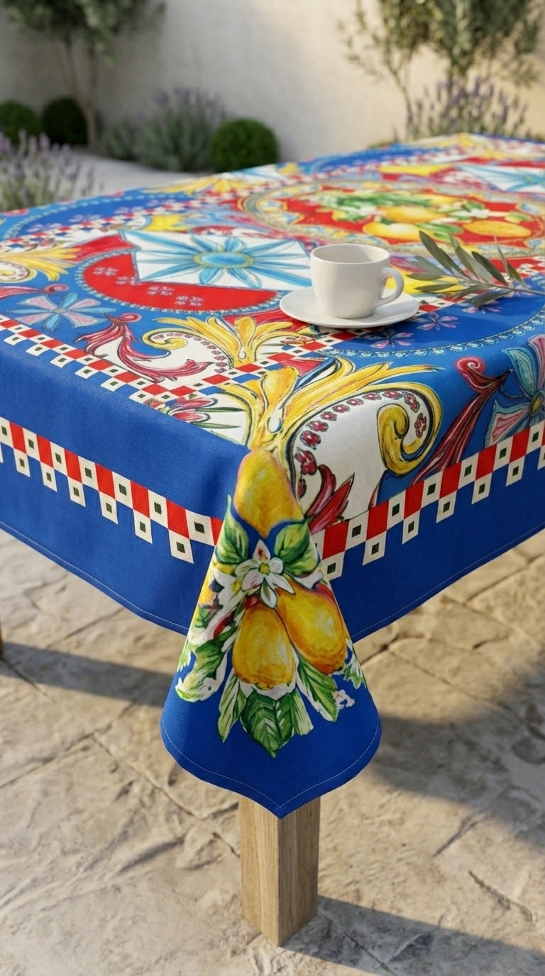 Solea Azure Tablecloth