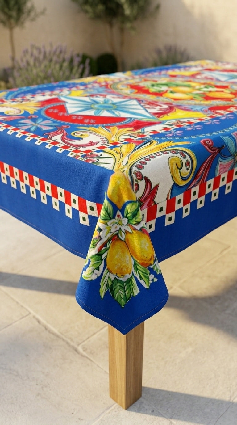 Solea Azure Tablecloth
