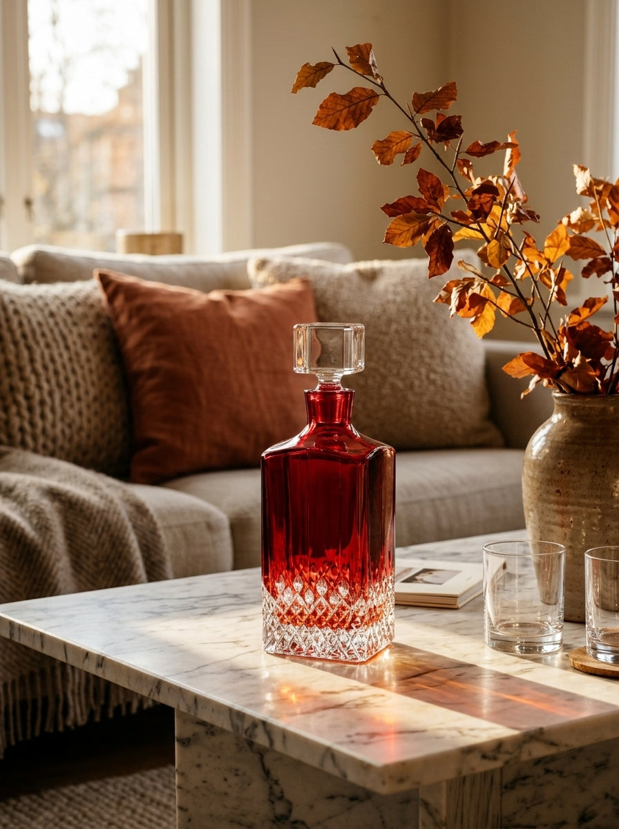 Ruby Royale Kare Kristal Şişe