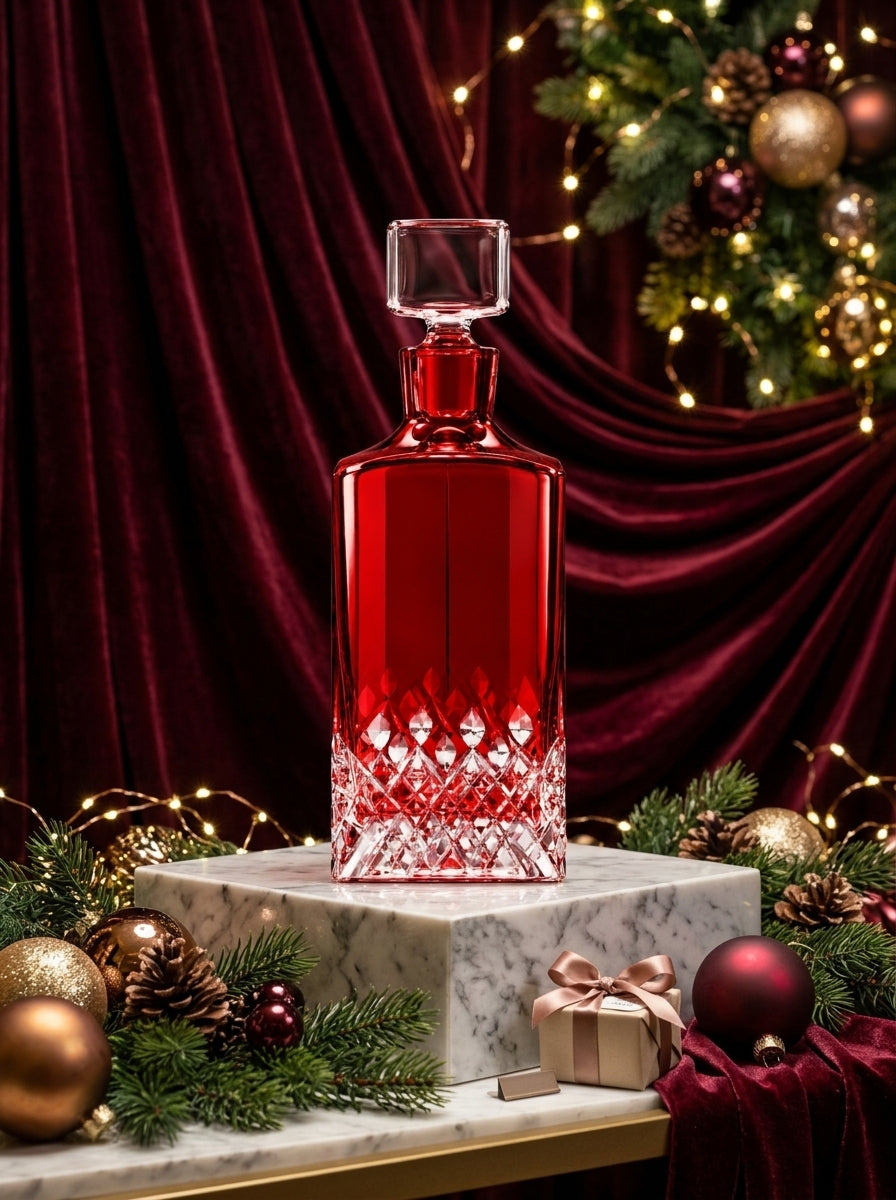 Ruby Royale Kare Kristal Şişe