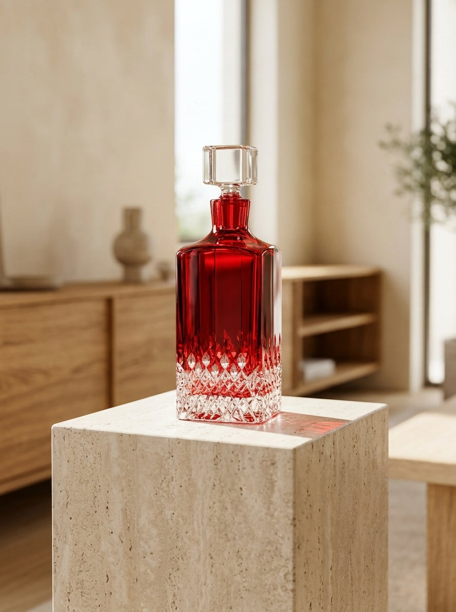Ruby Royale Kare Kristal Şişe