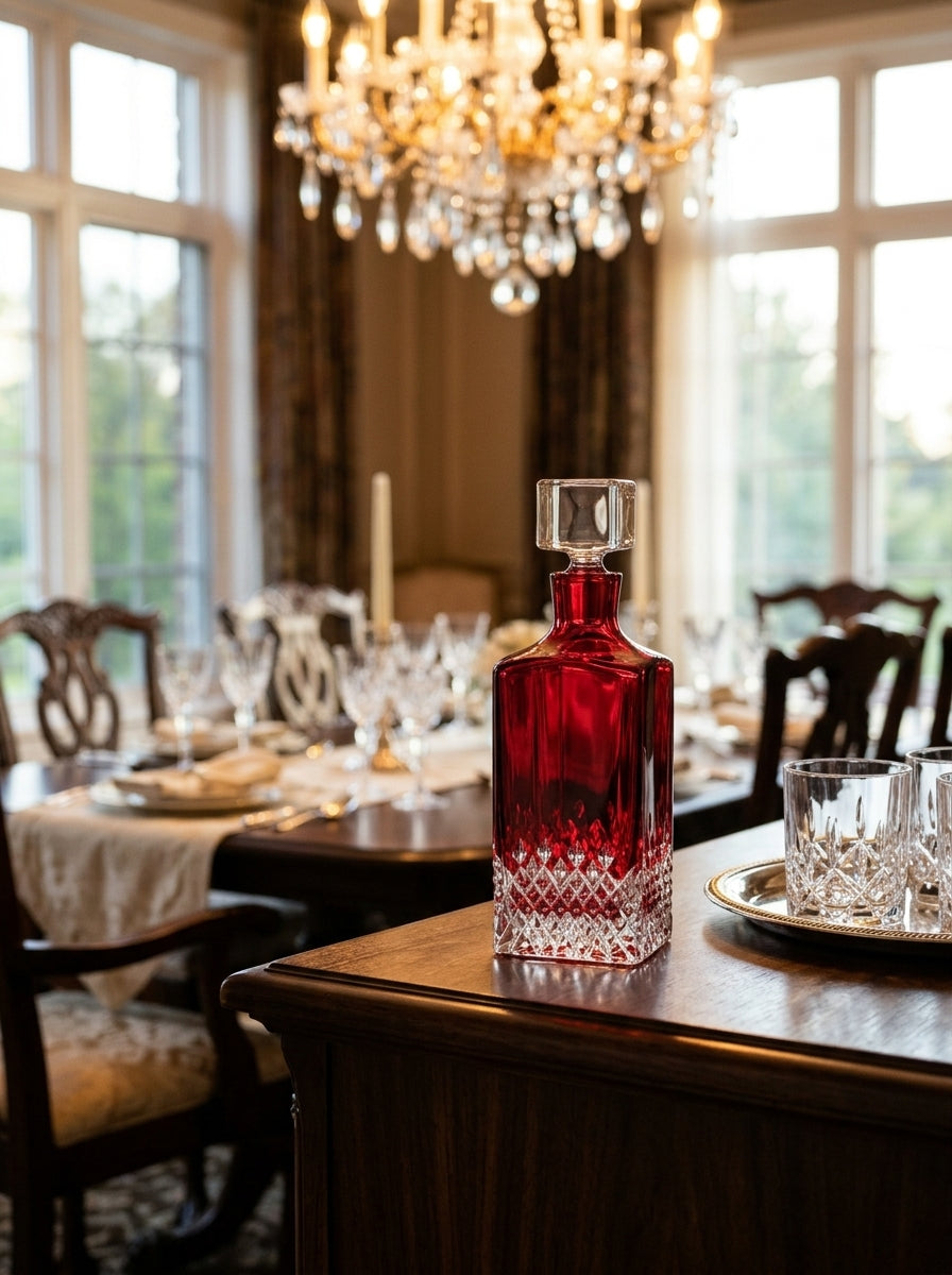 Ruby Royale Kare Kristal Şişe