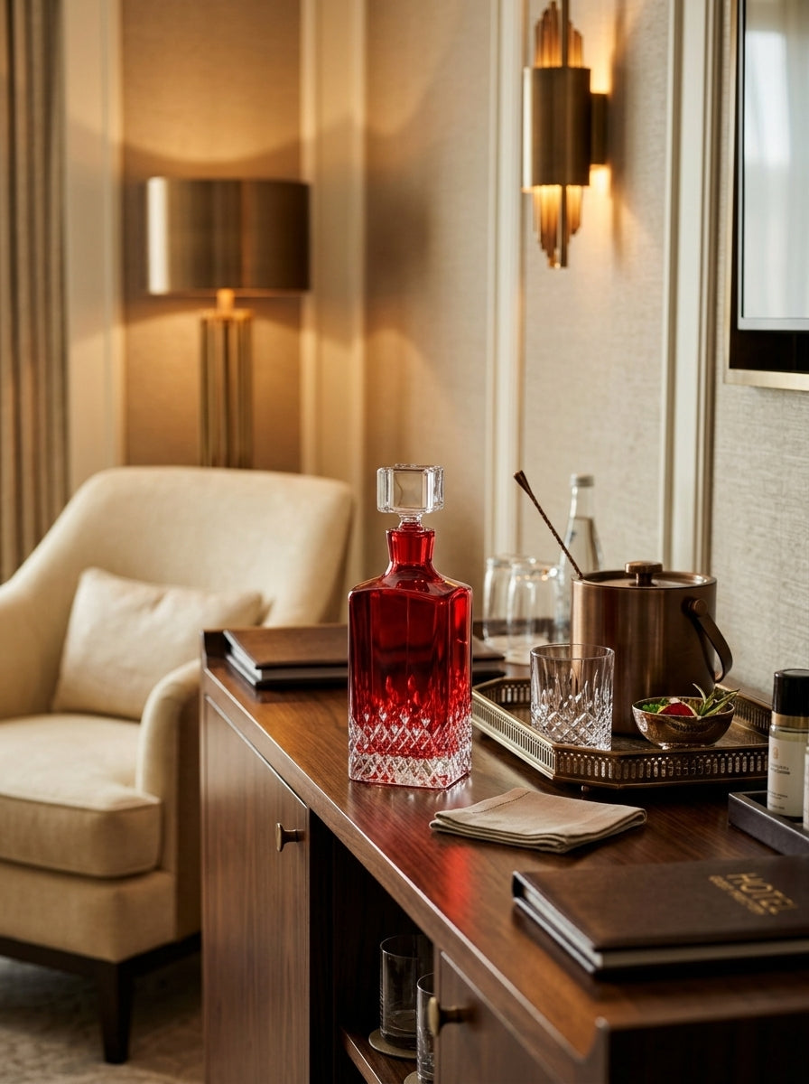 Ruby Royale Kare Kristal Şişe