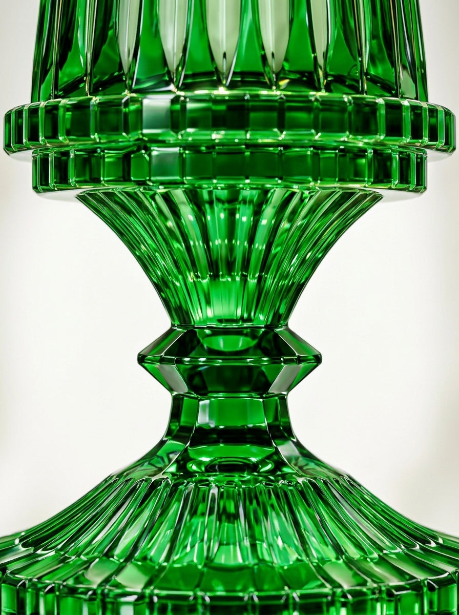 Yeşil Kristal Şamdan - 36 CM