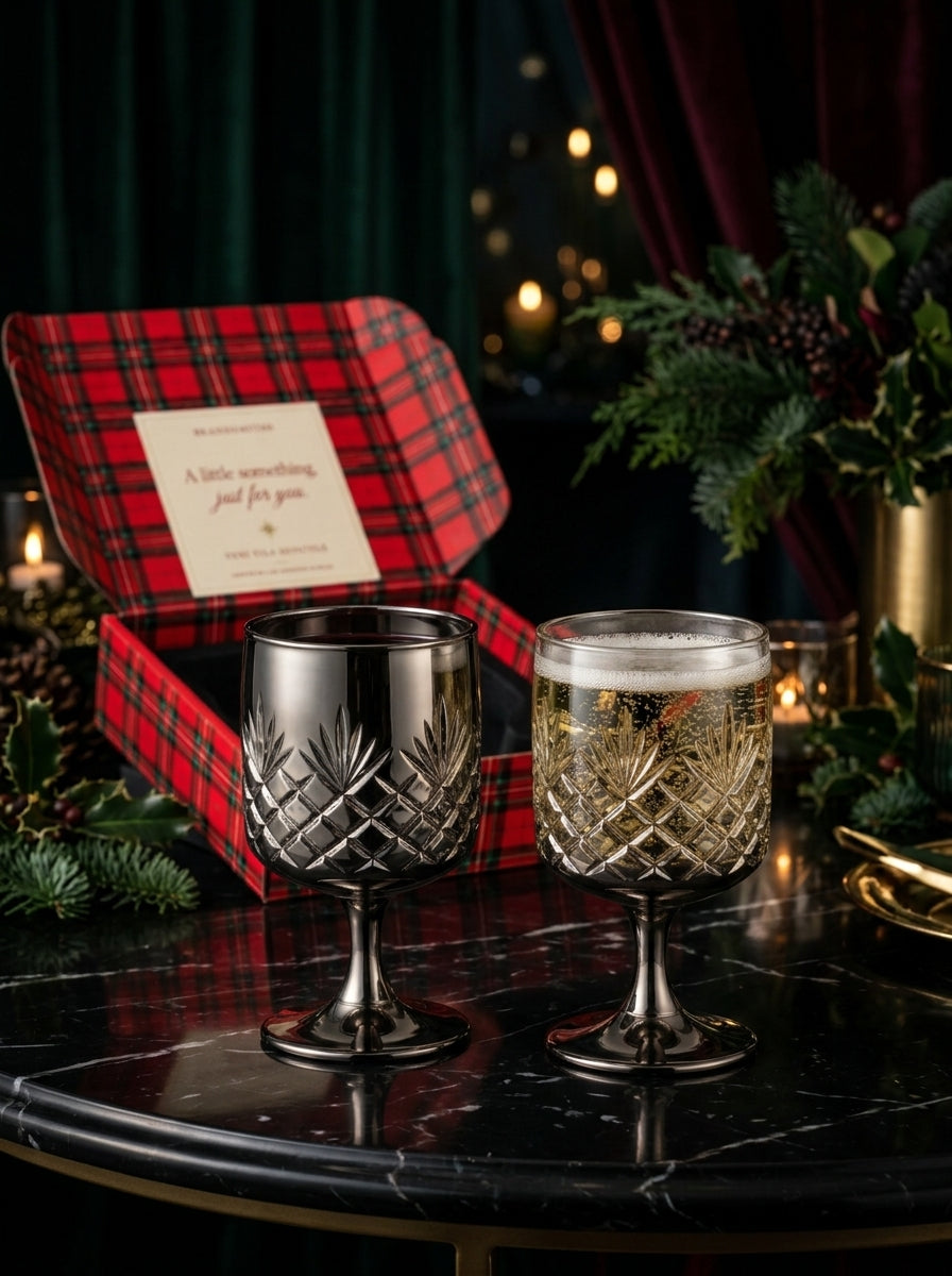 Christmas Classics – Eclat Arc Titanium İkili Kristal Kadeh Seti