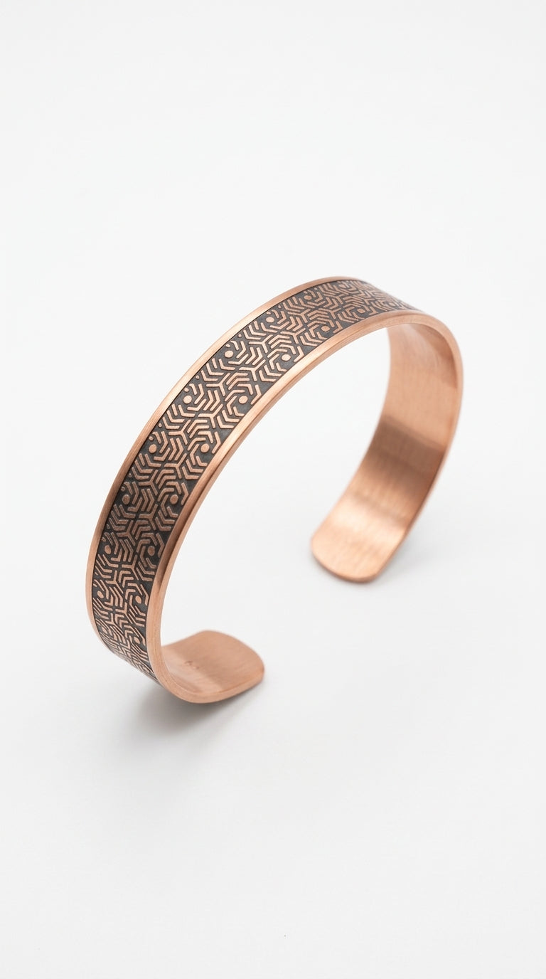 Earth Series – Dark Reflective Copper Bracelet