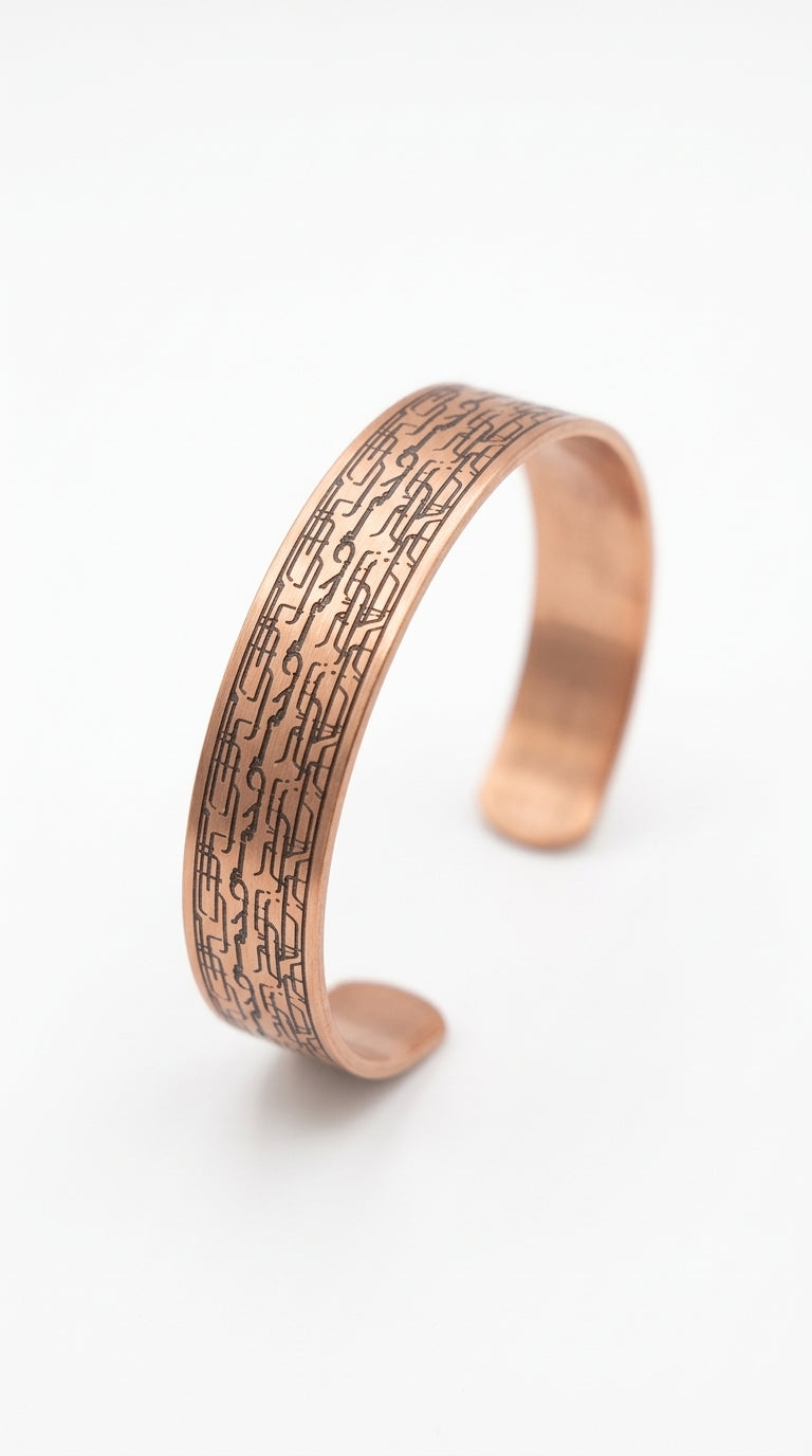 Earth Series – Ethnic Patterned Copper Bracelet