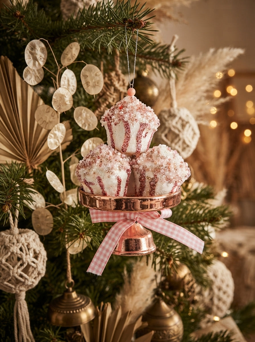 Candyland Cupcake 4’lü Ağaç Süsü