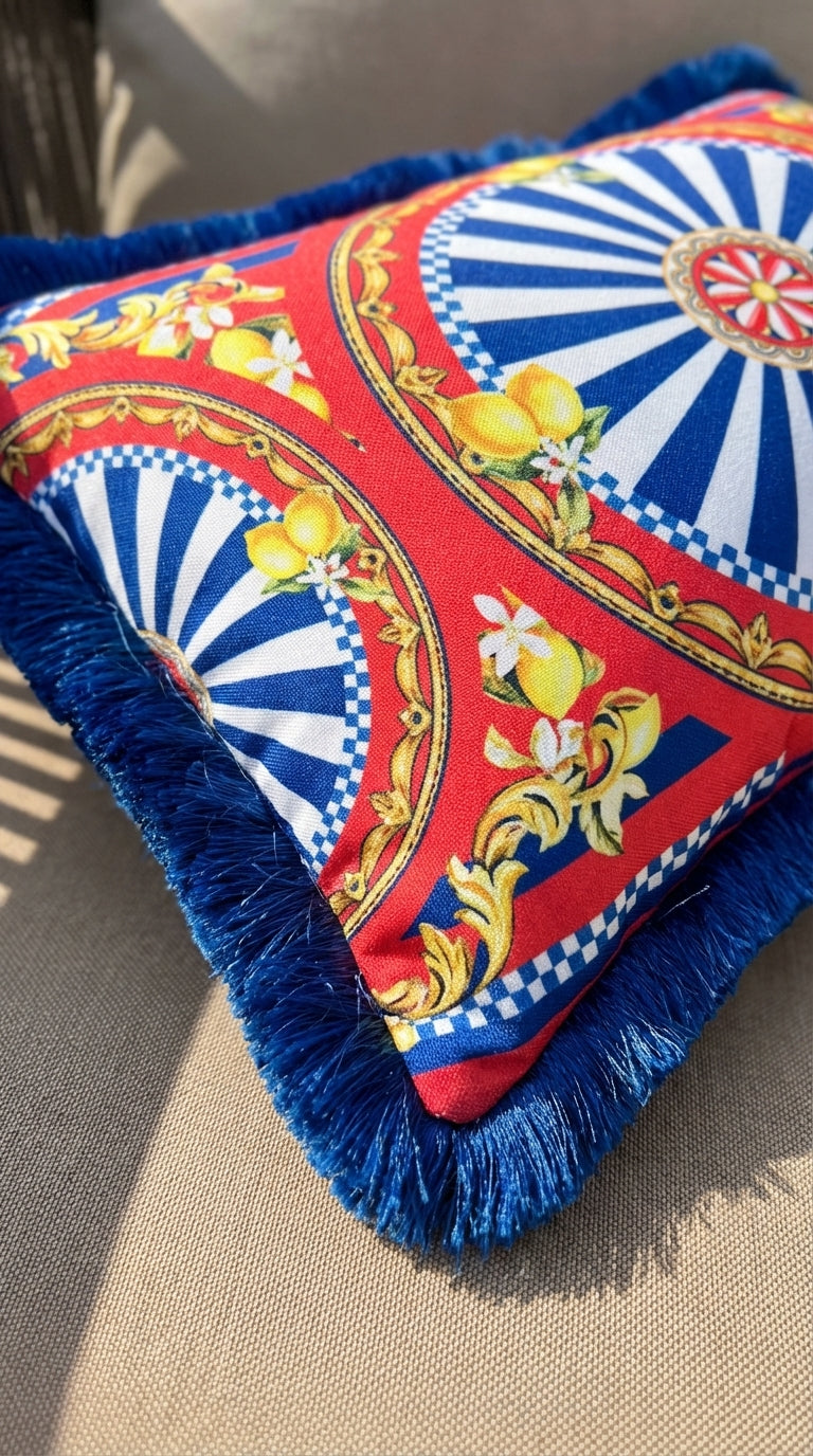 Verona Azure Dikdörtgen Kırlent