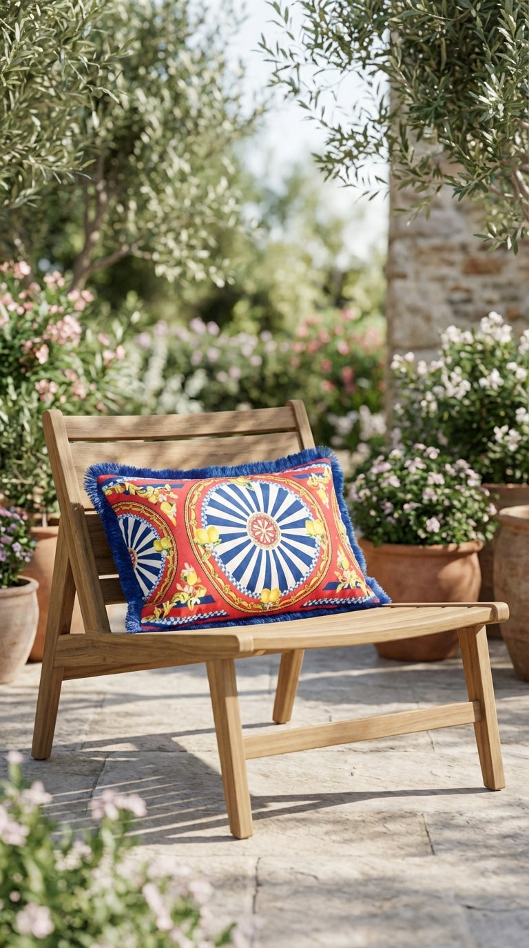 Verona Azure Dikdörtgen Kırlent