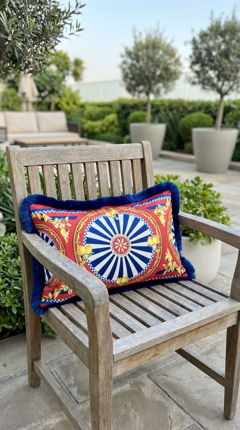 Verona Azure Dikdörtgen Kırlent