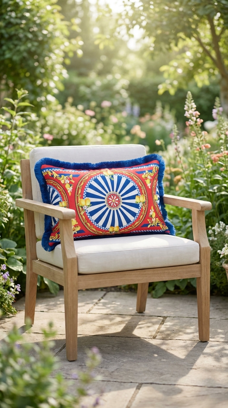 Verona Azure Dikdörtgen Kırlent