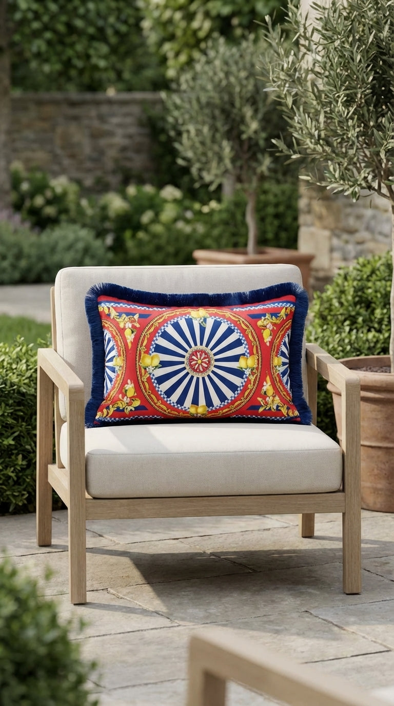 Verona Azure Dikdörtgen Kırlent