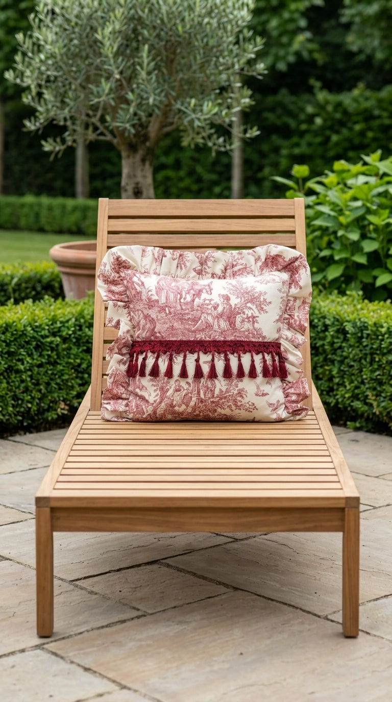 Toilea Burgundy Ruffle Kırlent