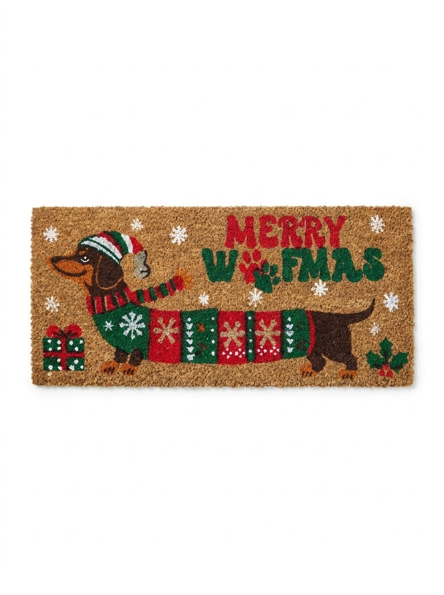 Merry Woofmas Christmas Kapı Paspası