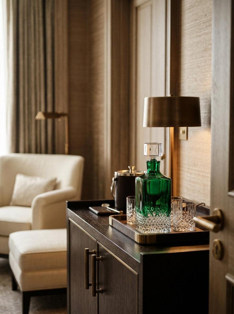 Emerald Royale Kare Kristal Şişe