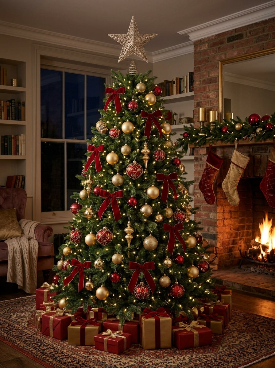 Champagne Starlight Yılbaşı Ağacı Tepe Yıldızı
