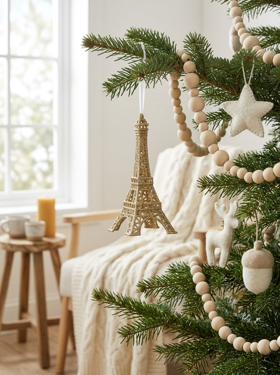 Golden Eiffel Yılbaşı Ağaç Süsü