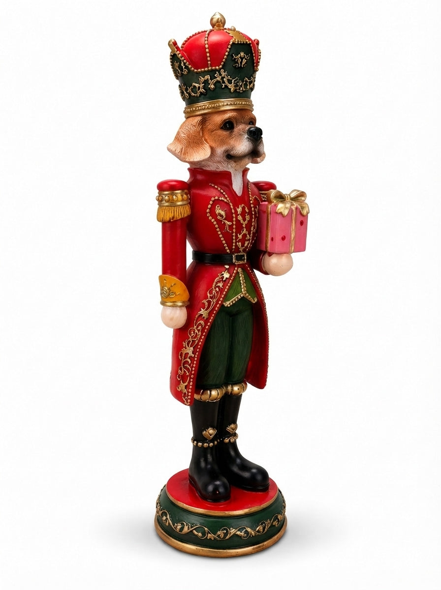 Royal Christmas Dog Dekoratif Figür - 37 CM
