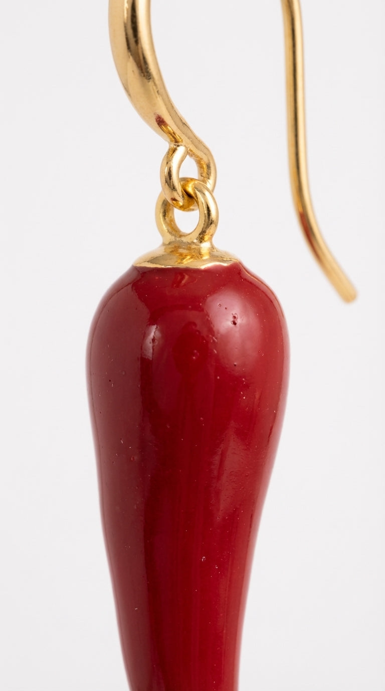 Burgundy Biber Küpe