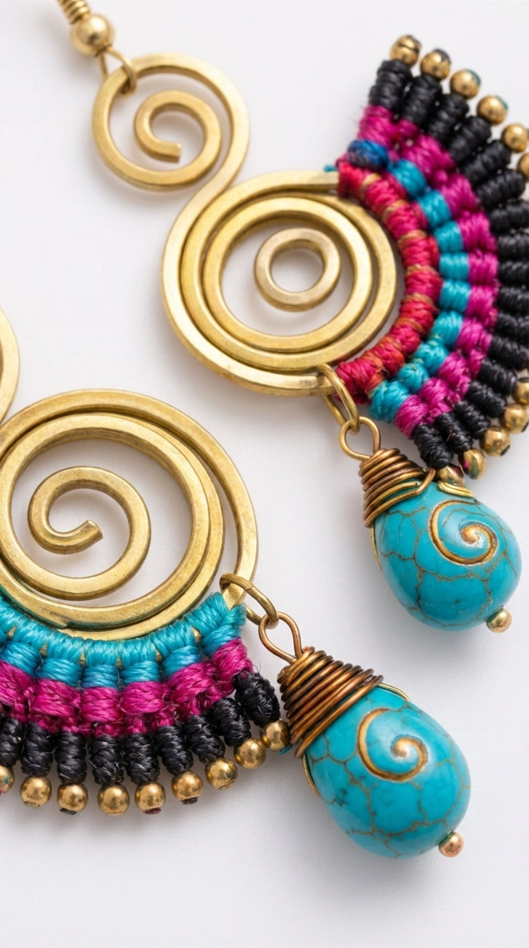 Nomad Arc Crimson Earrings