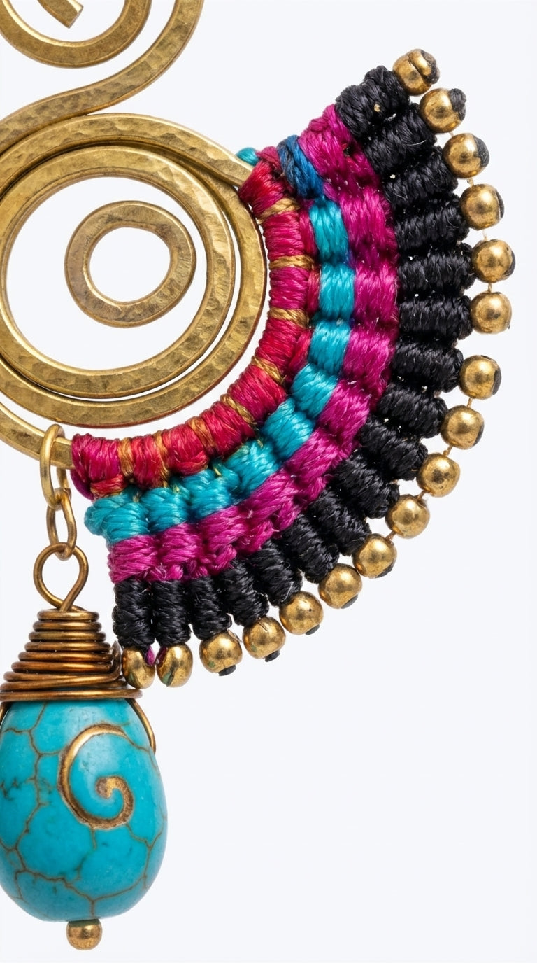 Nomad Arc Crimson Earrings