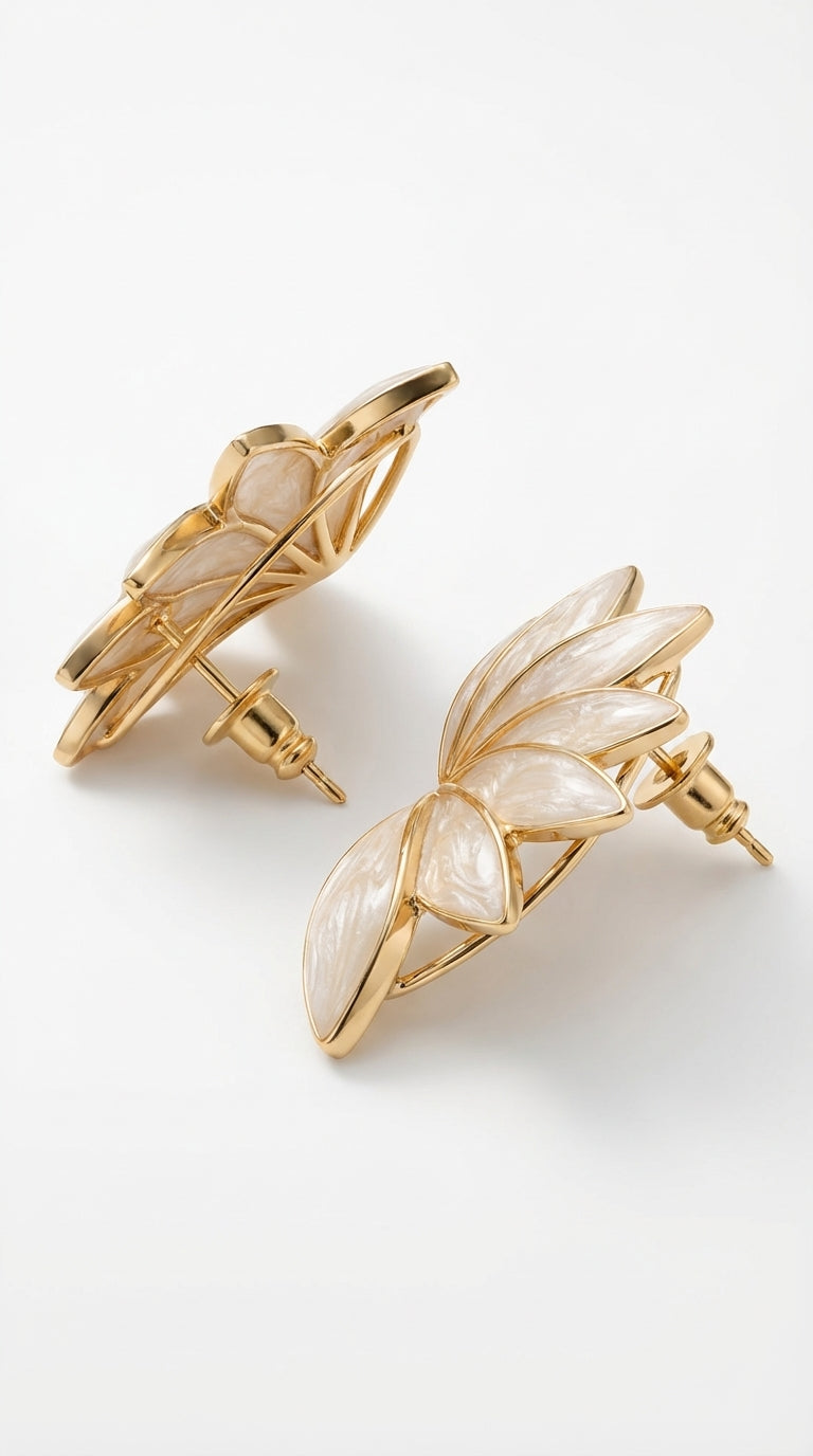 White Wing Earring