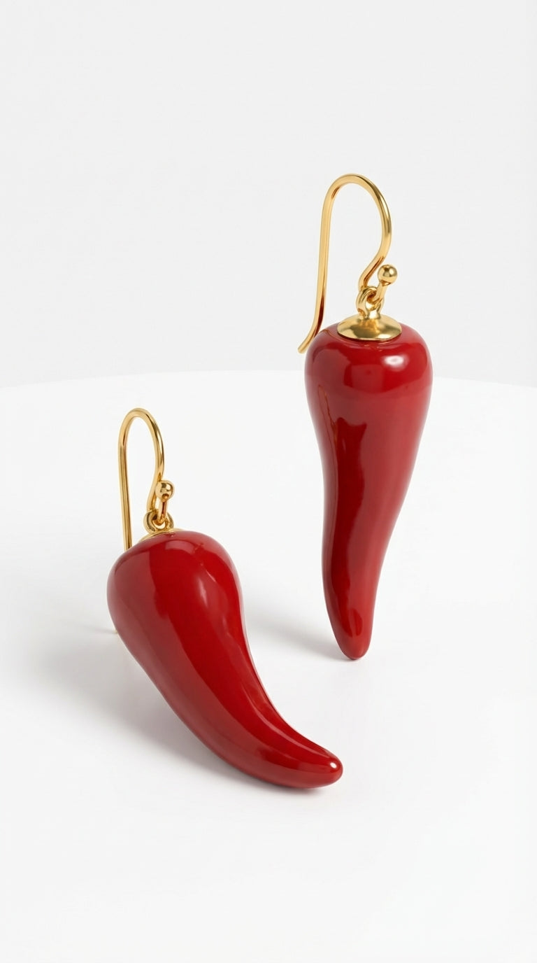 Burgundy Biber Küpe