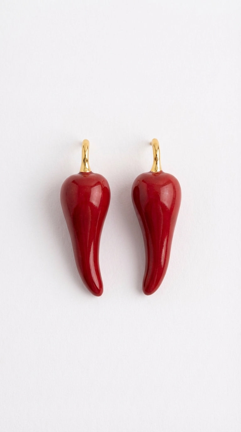 Burgundy Biber Küpe