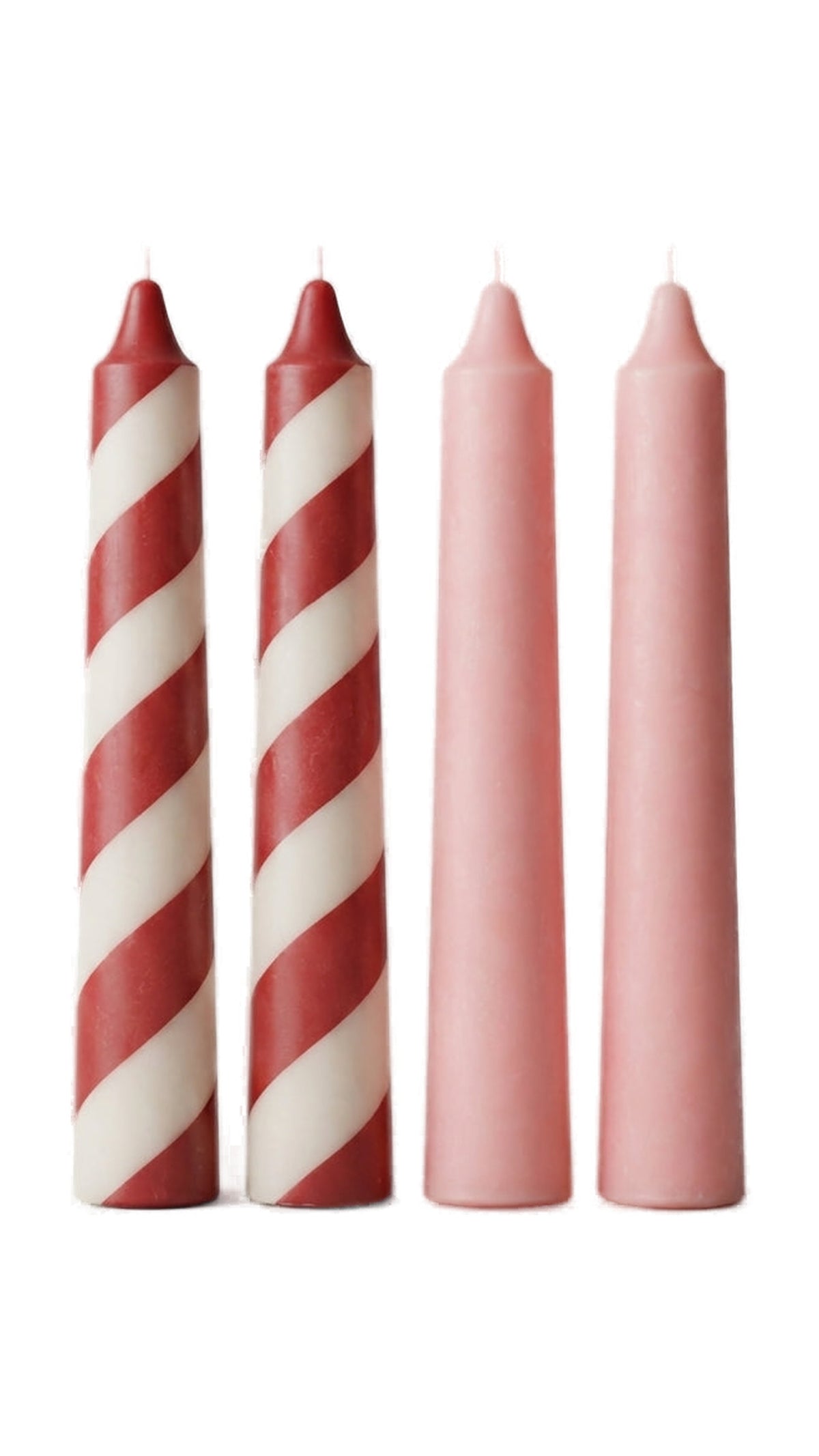 Handmade Decorative Candlestick Candles - Set of 4 -