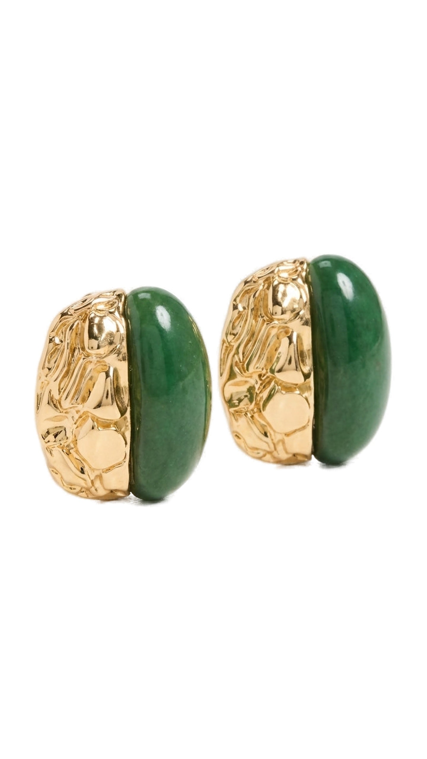 Emerald & Gold Two-Piece Earring