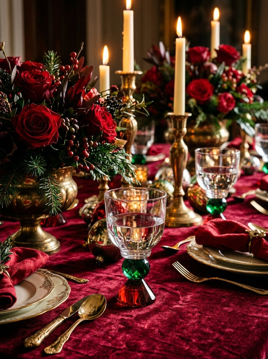 Emerald Ruby Lumi Coupe – New Year's Crystal Glass