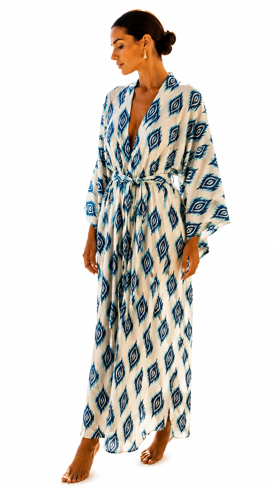 MISKA Azure Ikat Kimono