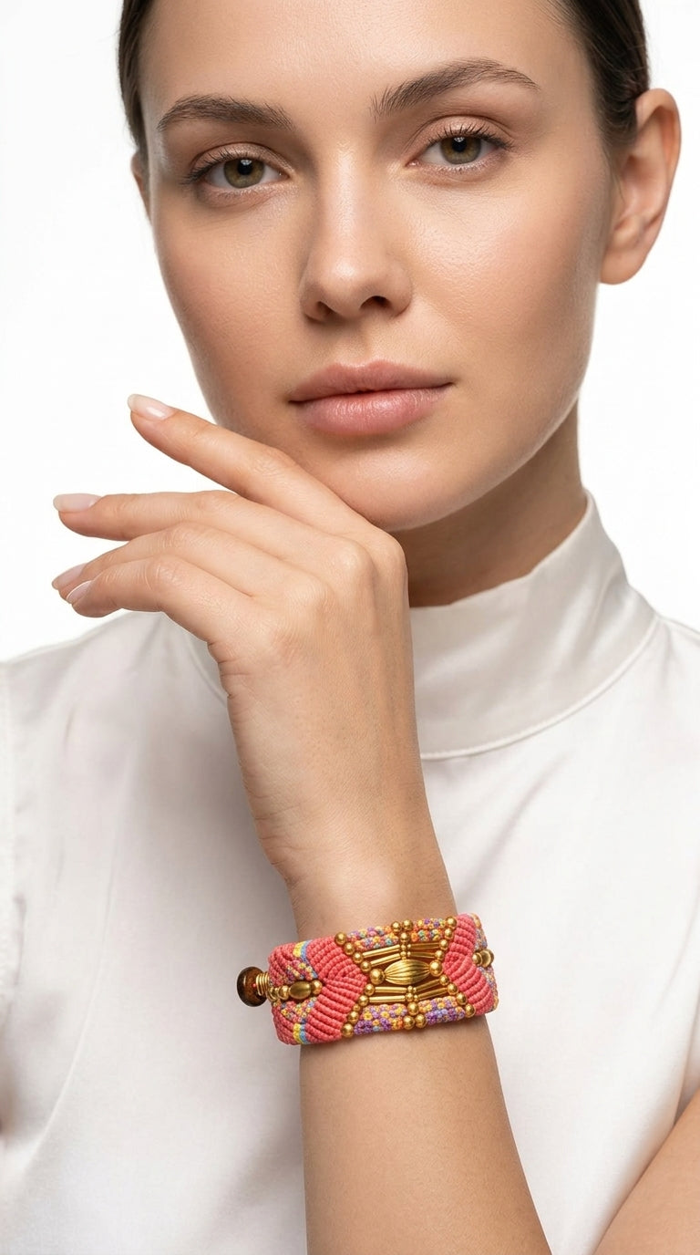 Nomad Relic Bracelet – Blush Rose