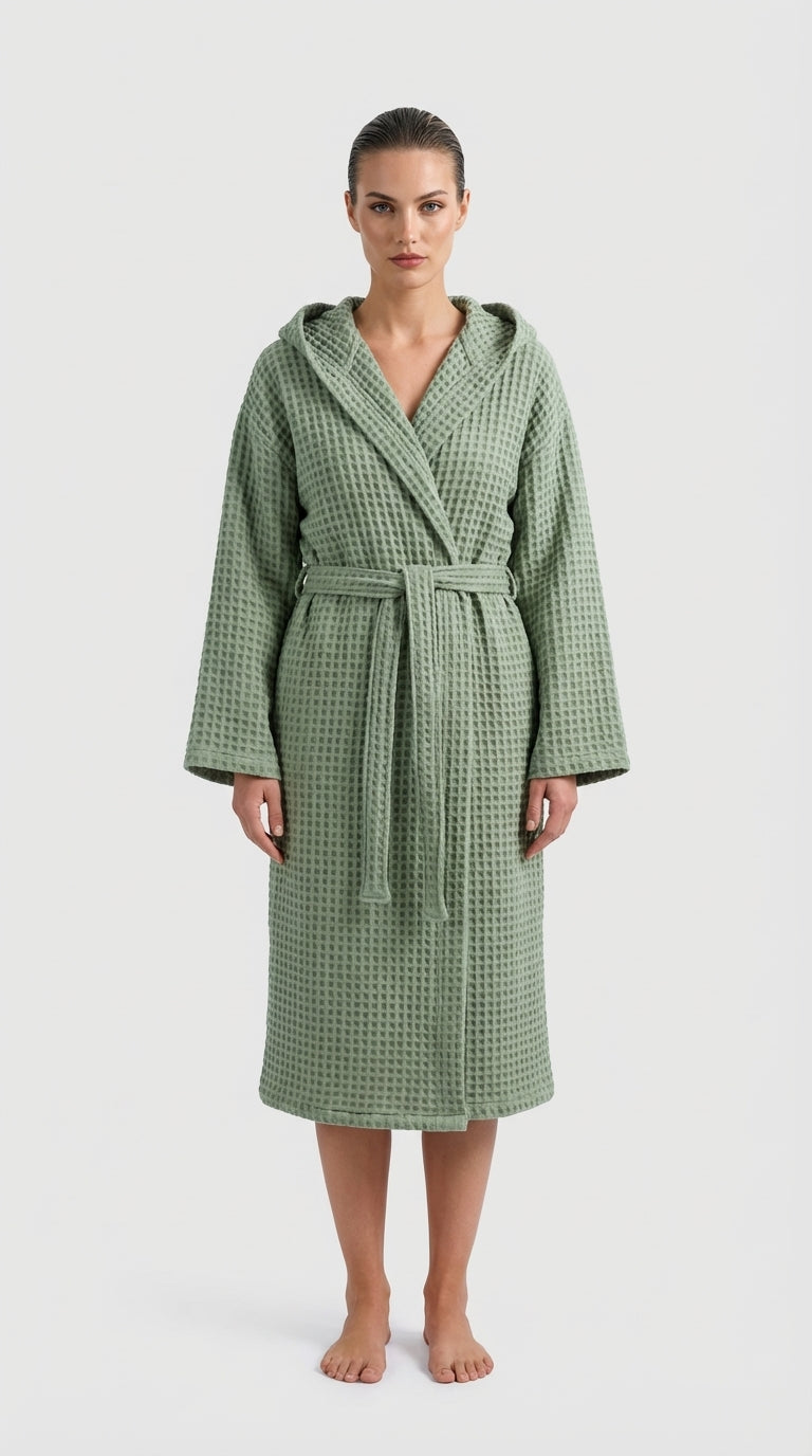 Mint Waffle Bathrobe