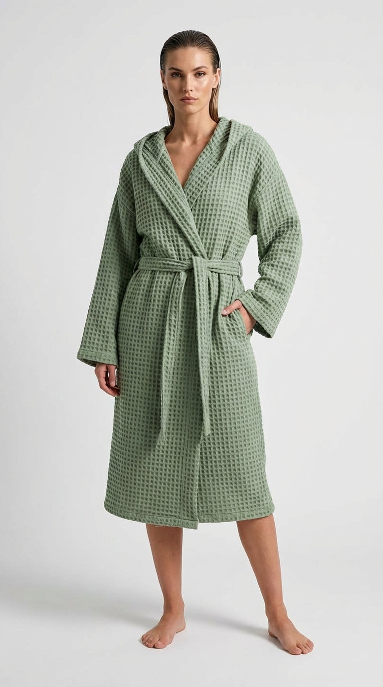 Mint Waffle Bathrobe