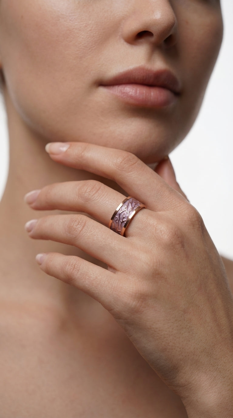 Relief Yüzük- Lilac