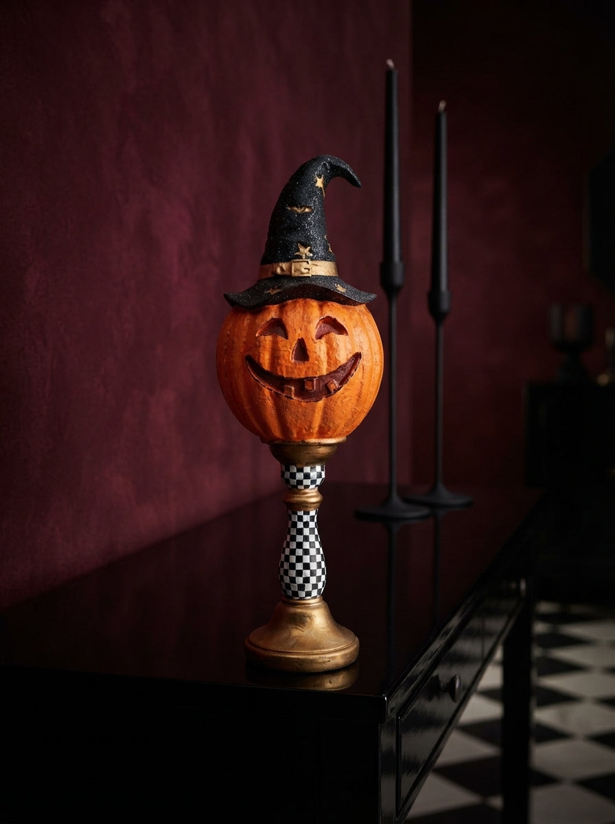 Midnight Pumpkin Witch Dekoratif Halloween Objesi