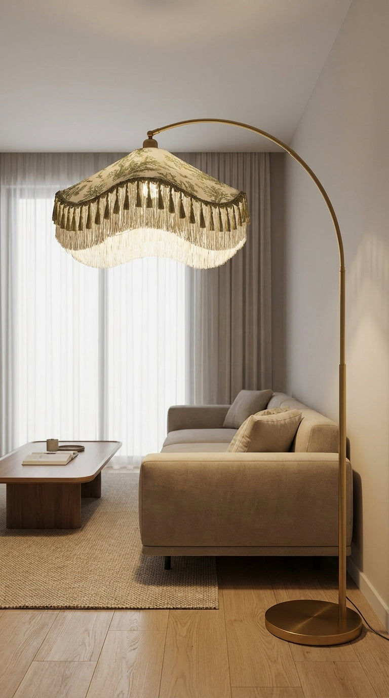 مصباح أرضي بورغندي من Toile