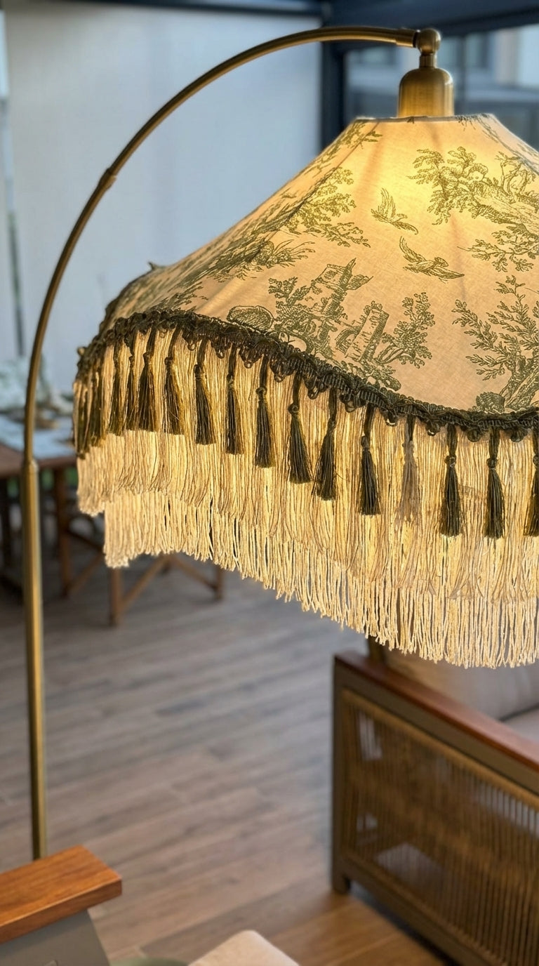 مصباح أرضي بورغندي من Toile