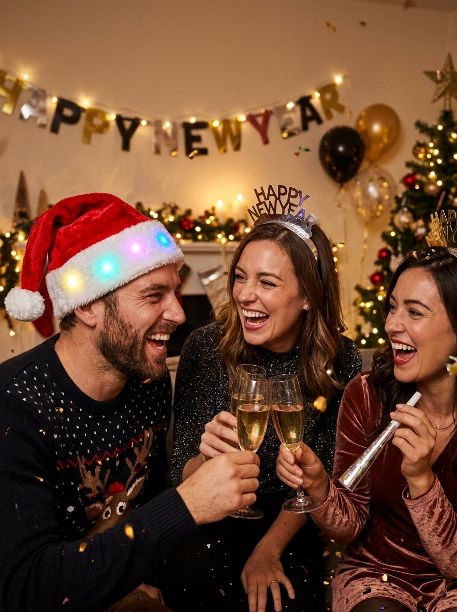 LED Işıklı Yılbaşı Noel Şapkası