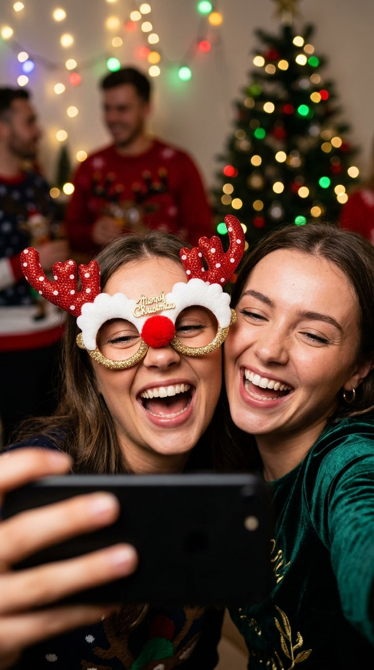Rudolph Merry Christmas Yılbaşı Parti Gözlüğü