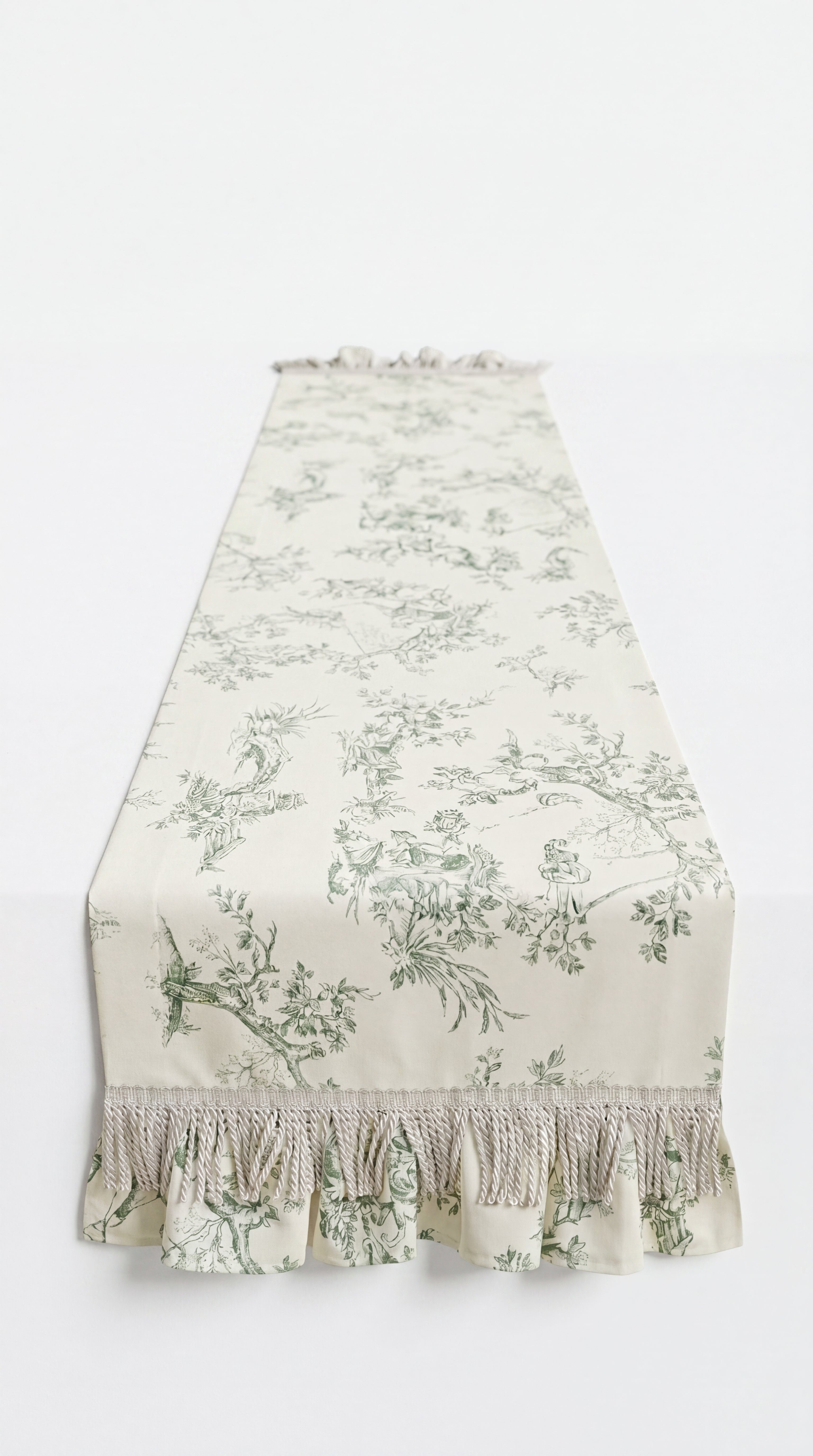 Toile Green Tablecloth