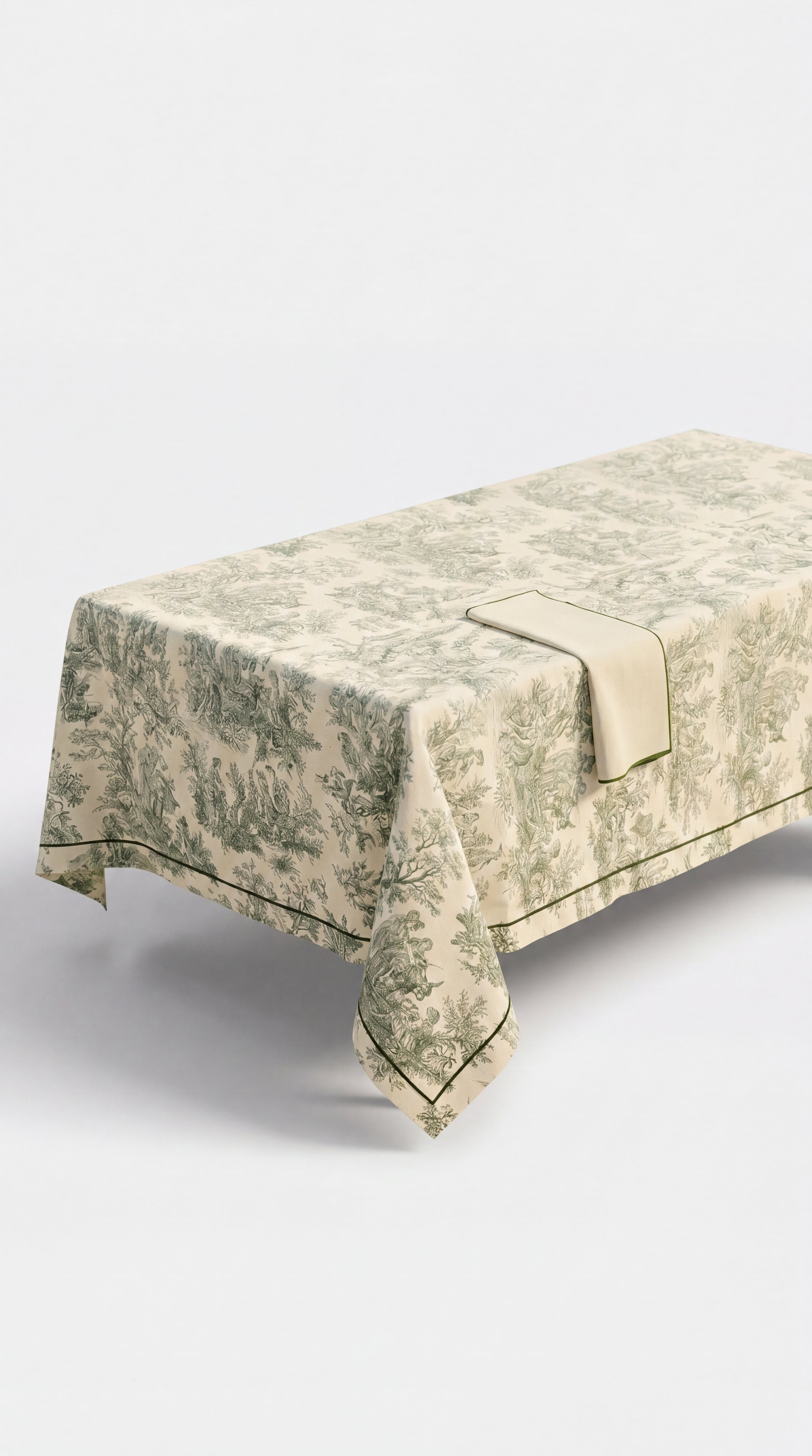 Toilea Verde Embroidered Masa Örtüsü