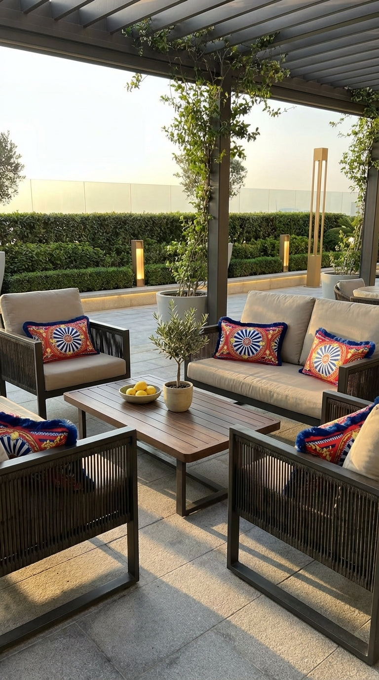 Verona Azure Dikdörtgen Kırlent