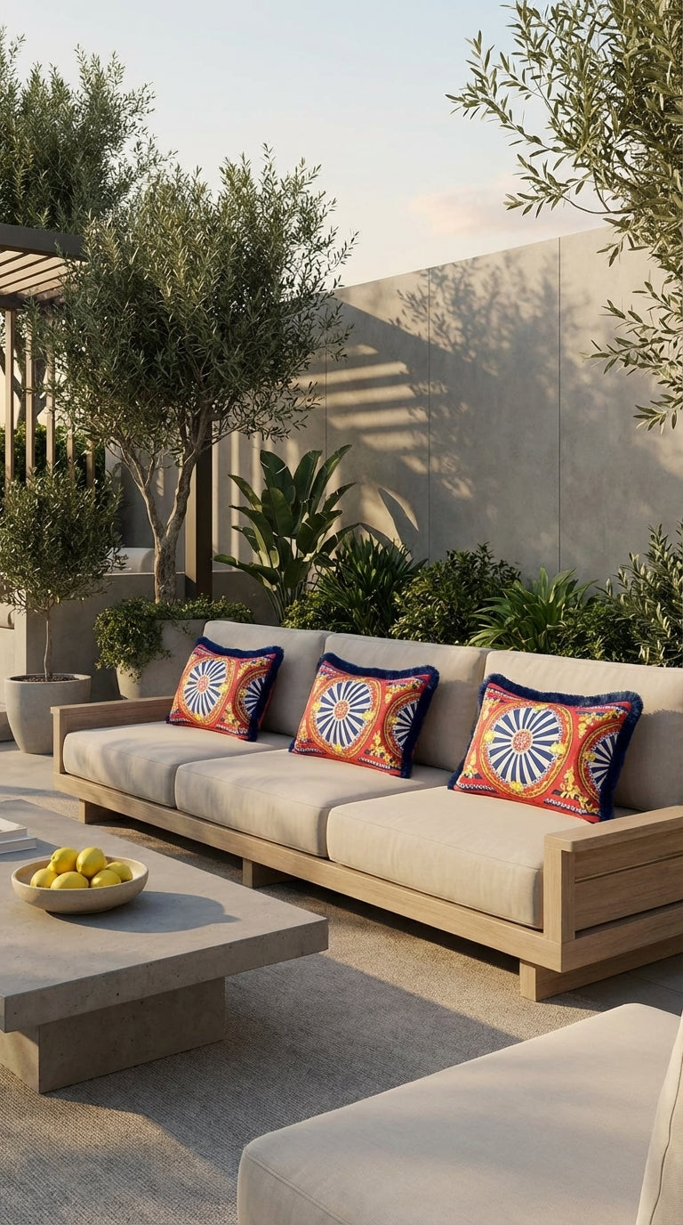 Verona Azure Dikdörtgen Kırlent