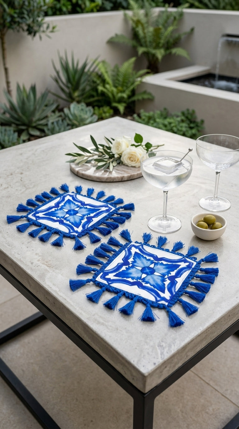 Marea Azure Cocktail Napkin