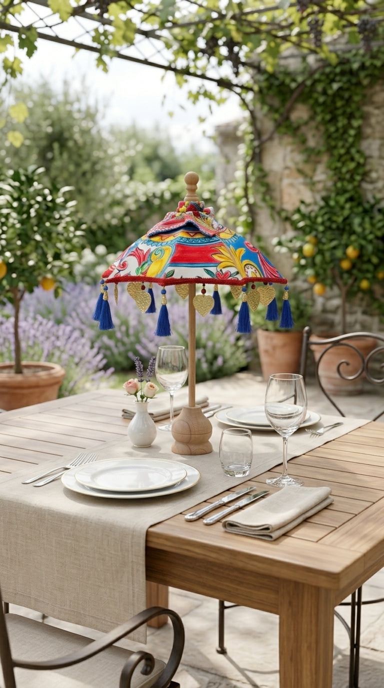Barocco Sole Azure Bali Şemsiyesi